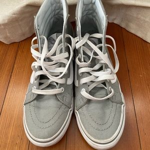 Grey high top vans